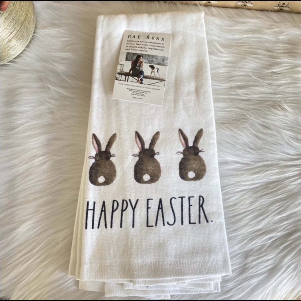 Rae Dunn Spring/Easter Home Decor - Kitchen Towels Set